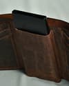 Detroit - Men’s Original Leather [Smart Card Pop UP] Wallet (Rugged Brown) - Thumbnail 6