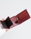 Harvard Men’s Original Leather Wallet (Brown & Cherry Blend) - Thumbnail 4