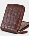 Tokyo Men’s Original Leather Wallet ( Rich Croco Brown) - Thumbnail 1