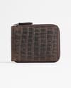 Tokyo Men’s Original Leather Wallet (Croco Rugged Brown) - Thumbnail 1