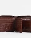 Tokyo Men’s Original Leather Wallet ( Rich Croco Brown) - Thumbnail 2