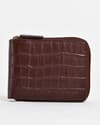 Tokyo Men’s Original Leather Wallet ( Rich Croco Brown) - Thumbnail 4