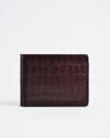 Berlin  (Sleek Series) - Men’s Original Leather Wallet - Croco Cherry - Thumbnail 7