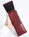Cambridge Men’s Original Leather Wallet (Croco Cherry & Brown Blend ) - Thumbnail 6