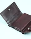 Detroit - Men’s Original Leather [Smart Card Pop UP]  Wallet (Cherry) - Thumbnail 10