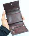 Detroit - Men’s Original Leather [Smart Card Pop UP]  Wallet (Cherry) - Thumbnail 2