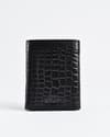 Dublin - Men’s Original Leather Trifold Wallet (Croco Black) - Thumbnail 9