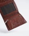 Dublin - Men’s Original Leather Trifold Wallet (Croco Rich Brown) - Thumbnail 8