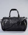 Weekender Duffle  - Original Leather Travel Bag (Black) - Thumbnail 1