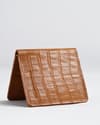 Aubrey - Men’s Original Leather Wallet (Croco Almond Brown) - Thumbnail 3