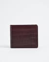 Conway (Sleek Series) - Men’s Original Leather Wallet (Croco Cherry) - Thumbnail 3