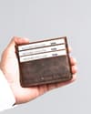 Darwin - Men’s Original Leather Card Holder (Rugged Brown) - Thumbnail 5