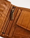 Derby - Men’s Original Leather Wallet (Almond Croco Brown ) - Thumbnail 5
