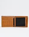 Hudson Men’s Original Leather Wallet (Almond Croco Brown) - Thumbnail 4