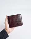 LiverPool - Men’s Original Leather Wallet (Croco Cherry) - Thumbnail 6