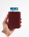 Barcelano - Men’s Original Leather Wallet | One-Click Card Access (Brown and Cherry Blend) - Thumbnail 1