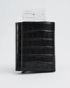 Barcelano - Men’s Original Leather Wallet | One -Click Card Access (Croco Black) - Thumbnail 1