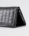 Barcelano - Men’s Original Leather Wallet | One -Click Card Access (Croco Black) - Thumbnail 5