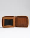 Tokyo Men’s Original Leather Zipper Wallet - (Croco Rich Tan) - Thumbnail 6