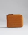 Tokyo Men’s Original Leather Zipper Wallet - (Croco Rich Tan) - Thumbnail 8