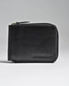 Tokyo Men’s Original Leather Zipper Wallet - (Jet Black) - Thumbnail 1