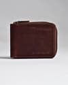 Tokyo Men’s Original Leather Zipper Wallet (Vintage Brown) - Thumbnail 1