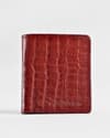 Aubrey - Men’s Original Leather Wallet (Croco Brown & Cherry Blend) - Thumbnail 10