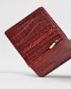 Aubrey - Men’s Original Leather Wallet (Croco Brown & Cherry Blend) - Thumbnail 2