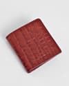 Aubrey - Men’s Original Leather Wallet (Croco Brown & Cherry Blend) - Thumbnail 8