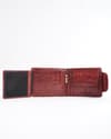 Derby - Men’s Original Leather Wallet (Croco Brown & Cherry Blend) - Thumbnail 2