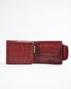 Derby - Men’s Original Leather Wallet (Croco Brown & Cherry Blend) - Thumbnail 6