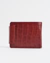 Derby - Men’s Original Leather Wallet (Croco Brown & Cherry Blend) - Thumbnail 7