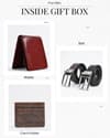 Gift For Men: Personalized Luxury Leather Wallet, Belt & Card Holder Set - Thumbnail 2