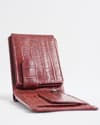 Harvard Men’s Original Leather Wallet (Croco Brown & Cherry Blend) - Thumbnail 3