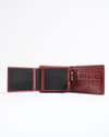 Harvard Men’s Original Leather Wallet (Croco Brown & Cherry Blend) - Thumbnail 8