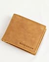 Harvard Men’s Original Leather Wallet (Rugged Series) - Tan - Thumbnail 1