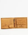 Harvard Men’s Original Leather Wallet (Rugged Series) - Tan - Thumbnail 2