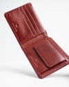 Helston Men’s Original Leather Wallet (Cherry & Brown Blend ) - Thumbnail 3