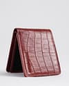 Hudson Men’s Original Leather Wallet (Croco Brown & Cherry Blend) - Thumbnail 1