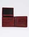 Tanner Men’s Original Leather Wallet (Croco Cherry & Brown Blend ) - Thumbnail 3