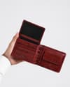 Tanner Men’s Original Leather Wallet (Croco Cherry & Brown Blend ) - Thumbnail 6