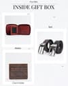 Gift For Men: Personalized Luxury Leather Wallet (Zip Around), Belt & Card Holder Set - Thumbnail 2