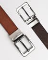 Chicago - Men's Original Leather Belt  Reversible (Shining Brown & Tan) - 28-44 - Thumbnail 4