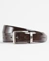 Chicago - Men's Original Leather Belt  Reversible (Shining Brown & Tan) - 28-44 - Thumbnail 2