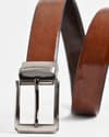Chicago - Men's Original Leather Belt  Reversible (Shining Brown & Tan) - 28-44 - Thumbnail 3