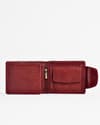 Derby - Men’s Original Leather Wallet (Saffiano Brown and Cherry Blend) - Thumbnail 3