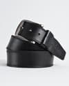 Maverick  - Men's Original Casual Leather Belt  (Black) - 28-44 - Thumbnail 3
