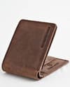 Cambridge - Men’s Original Leather Wallet (Rugged Series) - Brown - Thumbnail 1