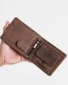 Cambridge - Men’s Original Leather Wallet (Rugged Series) - Brown - Thumbnail 2