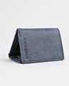 Dublin - Men’s Original Leather Trifold Wallet (Rugged Blue) - Thumbnail 5